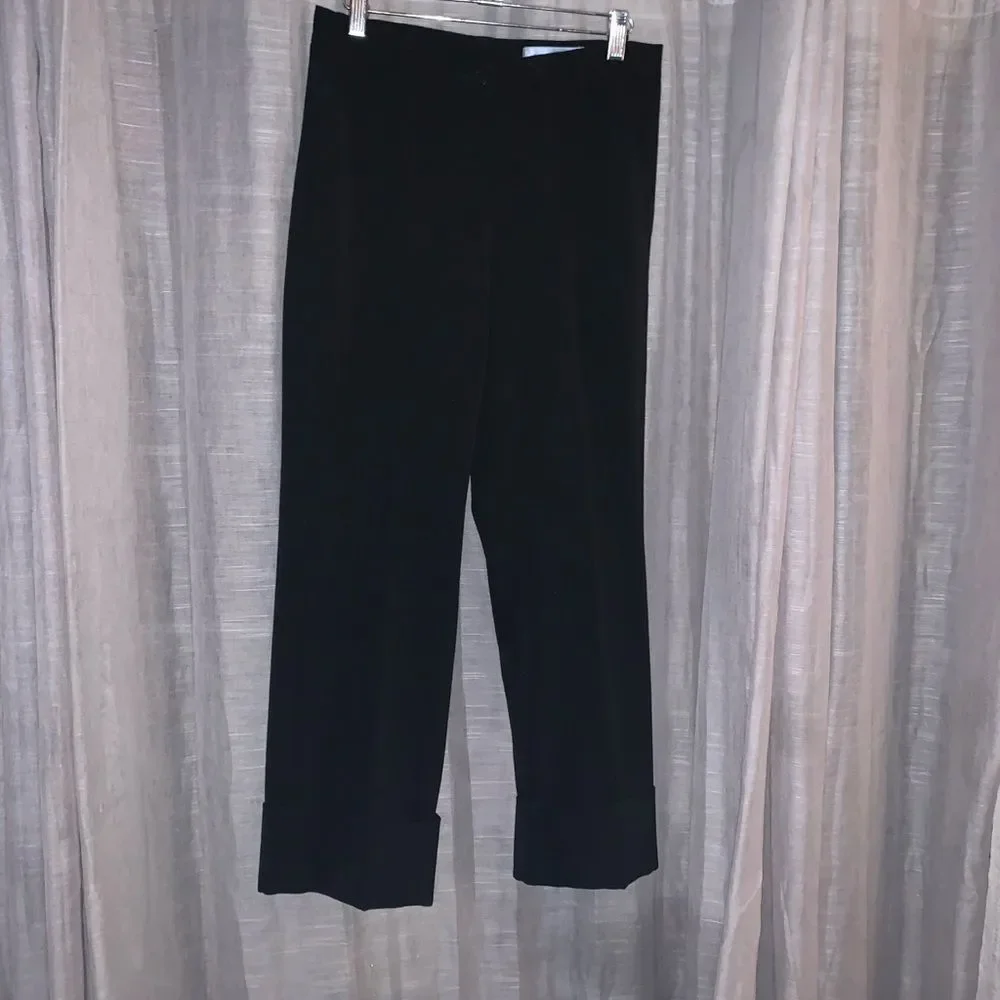 Angeline Kingsley Black Cropped Slacks